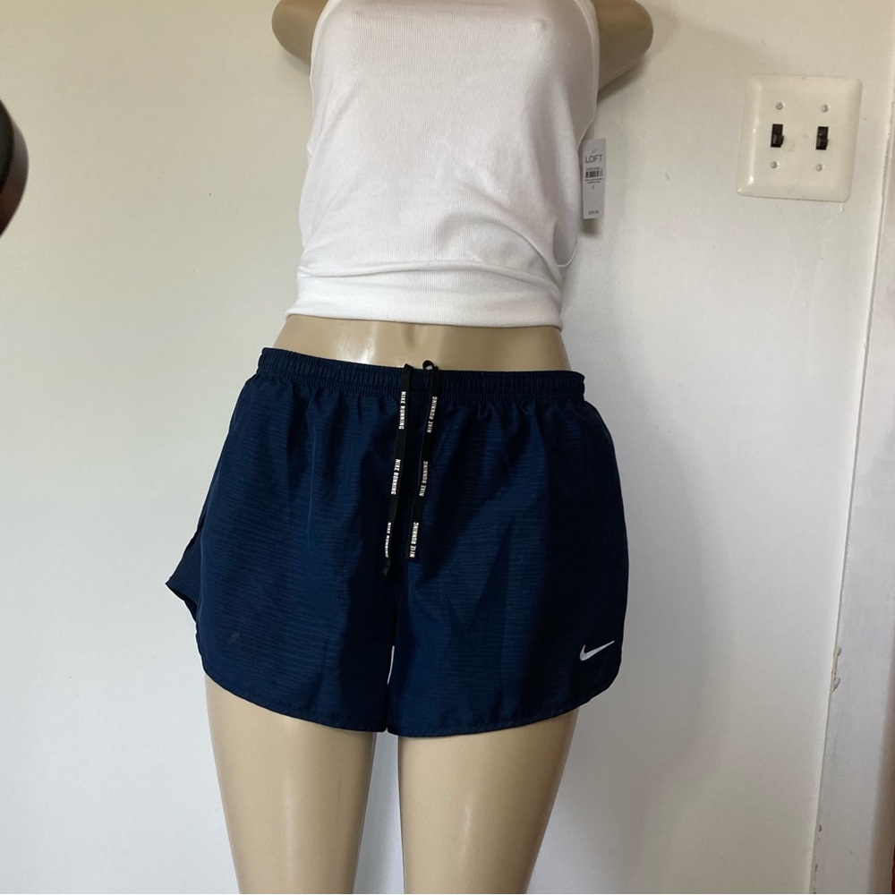Nike Dark Navy Blue Athletic Shorts Lightweight Elastic Waist